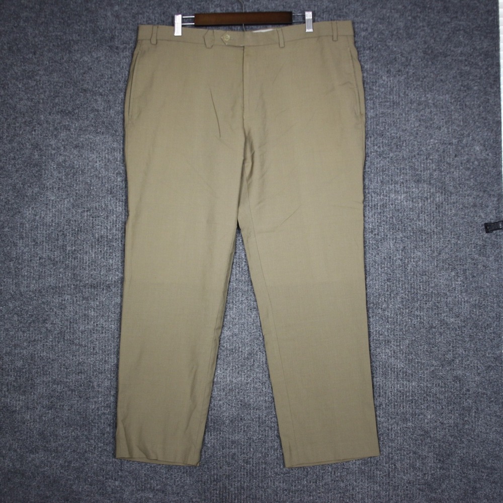 Lauren Ralph Lauren Men Flat Front Khaki Dress Pants Total Comfort Wool Size 40